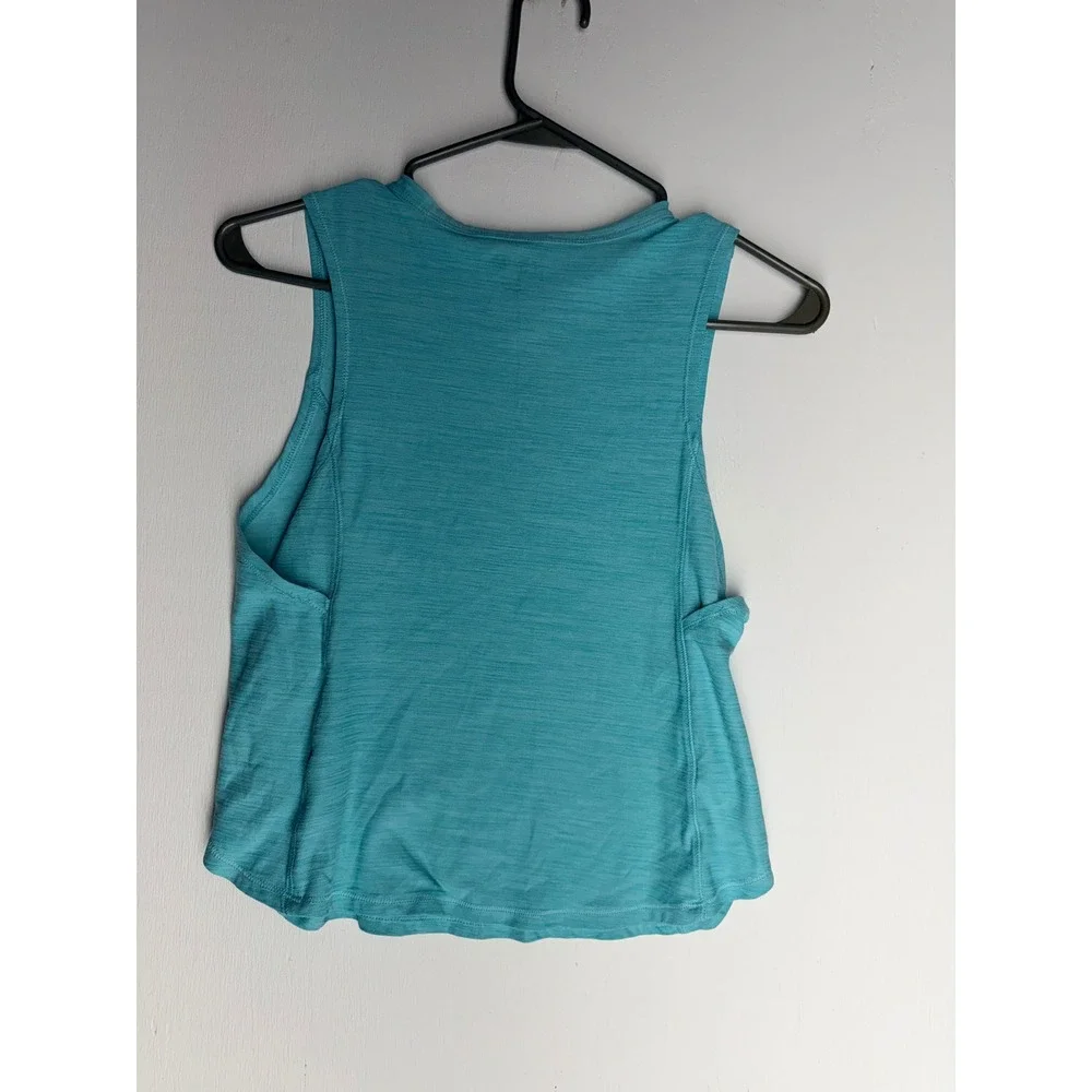 Old Navy Girls Teal Fueled By Sunshine Active Breathe On Tank Top Size L 10-12